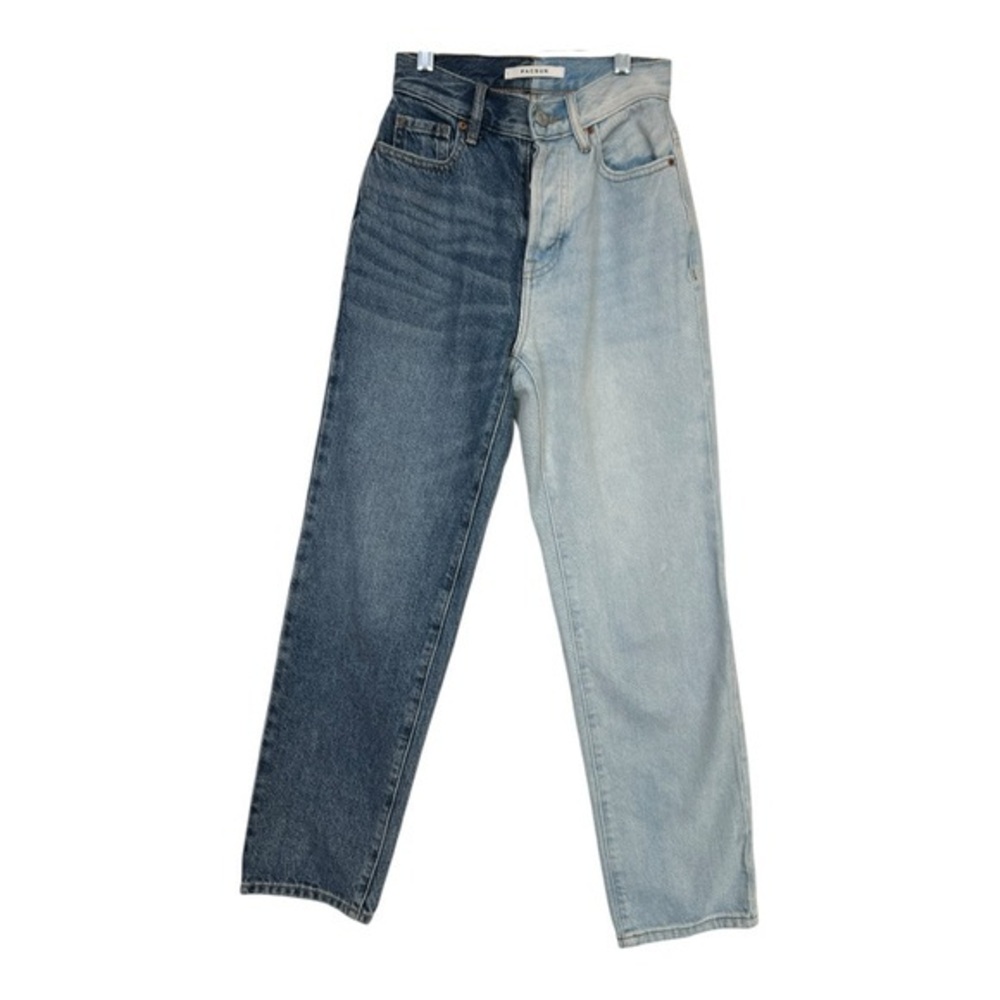 PacSun Blue High Waist Straight-Leg Jeans with Dual-Tone Design Size 22